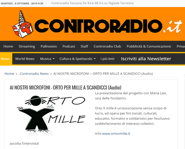 INTERVISTA AI MICROFONI DI CONTRORADIO