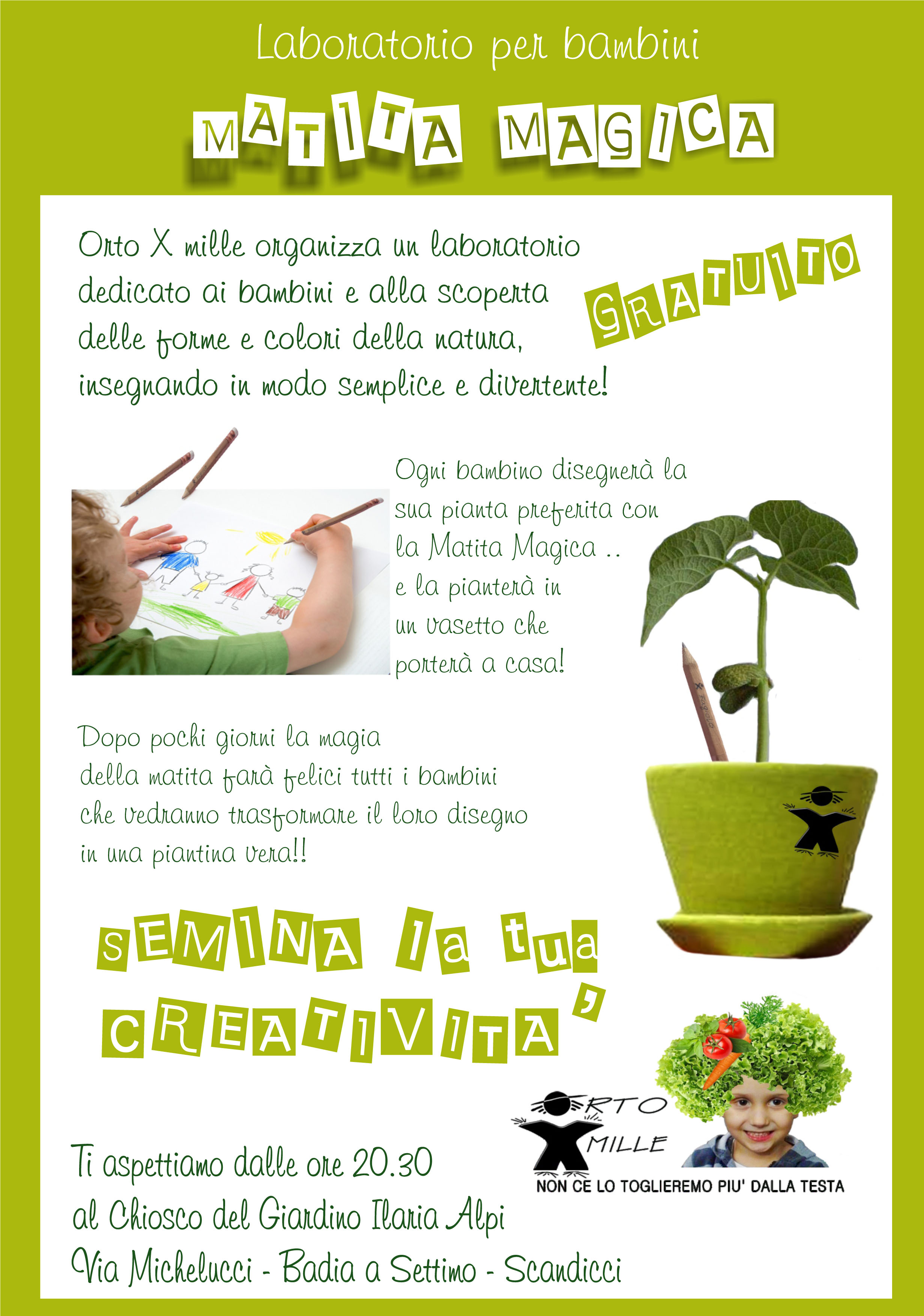 MATITA MAGICA <BR>Laboratorio Gratuito per bambini