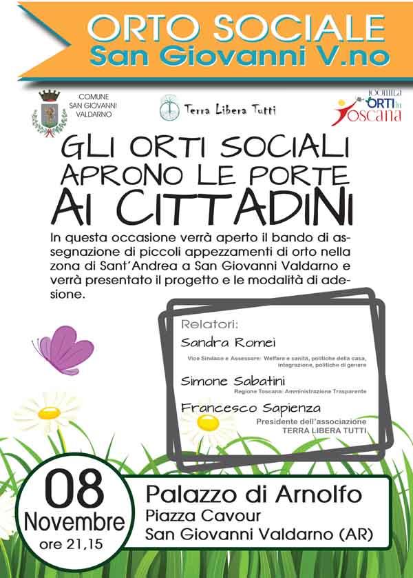 Presentazione Orti Sociali San Giovanni Valdarno