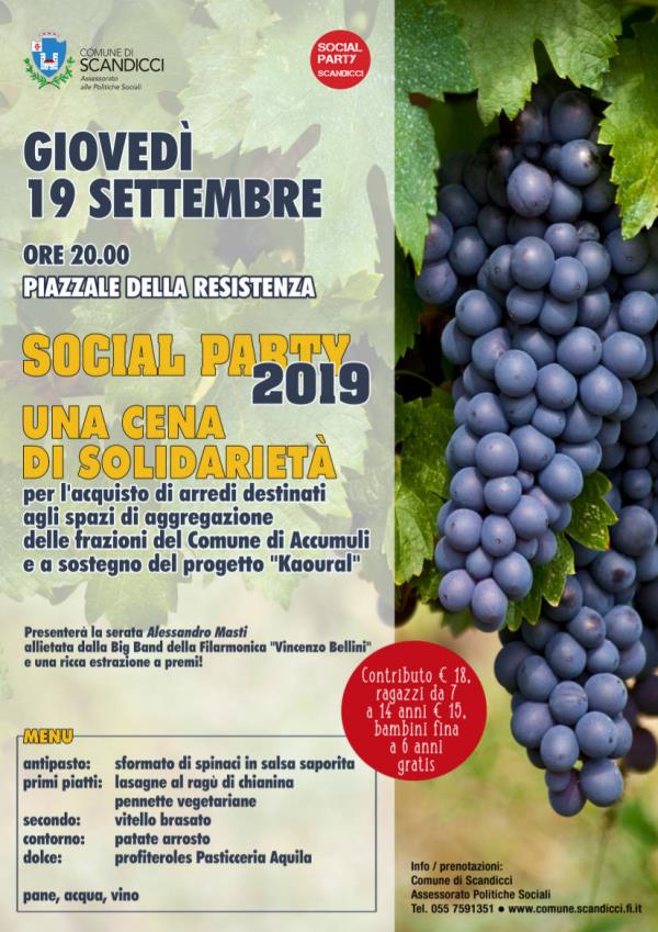 CENA SOCIAL PARTY 2019  SCANDICCI